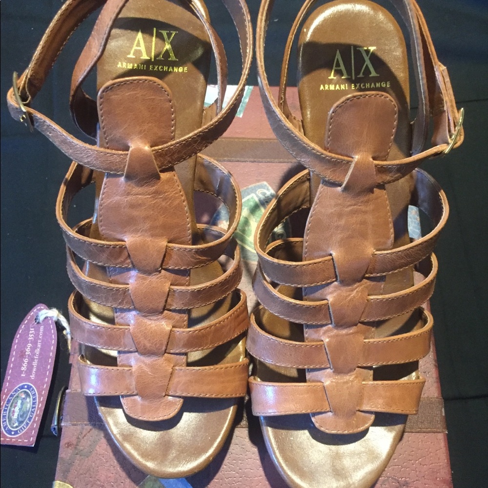 A/X Armani Exchange platform sandals